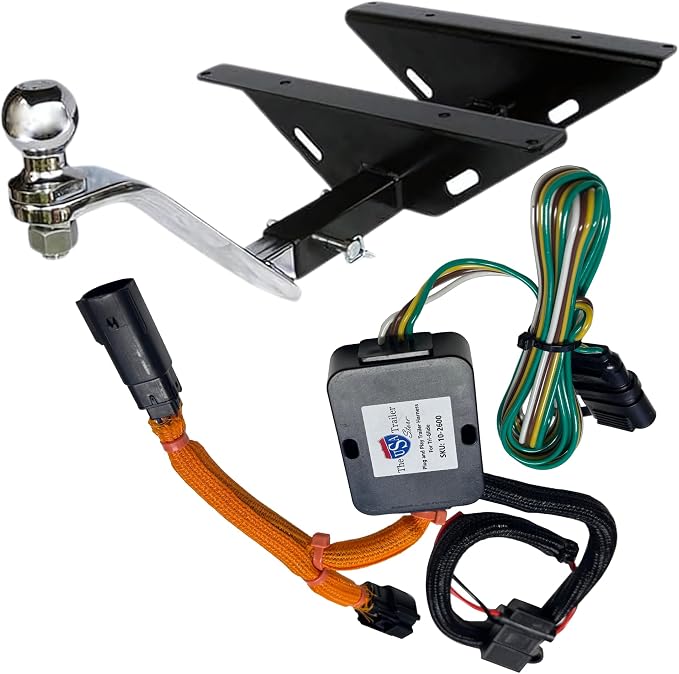 Wire Harness & Trailer Hitch w/Ball for 2014-25 Harley Davidson Tri-Glide