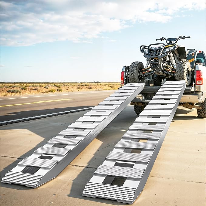 AUTOSAVER88 2pcs 6000lbs 84" x 14" Aluminum Trailer Ramps