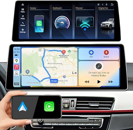 12.8" QLED CarPlay for BMW X1 X2 F48 F49 F39 16-17 NBT Android