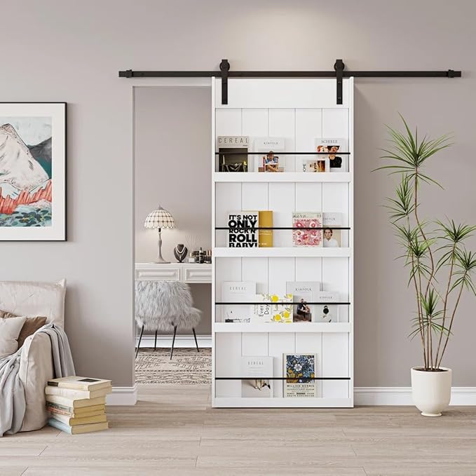 Bookshelf Style Solid Core Barn Door, 36" x 84"