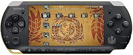 PSP Slim and Lite 3000 Series Handheld Gaming Console with 8GB Memory Card (Renewed) (Monster Hunter Blk/Gold)