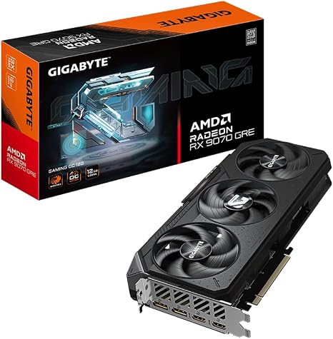 GIGABYTE Gaming Radeon RX 9070 GRE 12GB GDDR6 PCI Express 5.0 ATX Graphics Card GV-R907GREGAMING OC-12GD