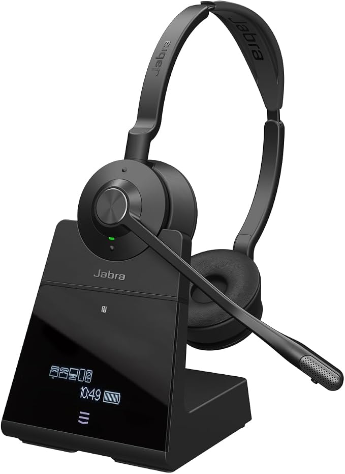 Jabra Engage 75 SE (Second Edition) DECT Wireless Dual-Ear Headset, Black | Wireless Performance, Advanced Noise-Cancelling Microphone, All Day Battery Life, Ideal For Office And Call Center