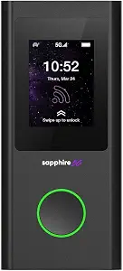 TravelWiFi Sapphire 5G Mobile Hotspot, Portable WiFi Hotspot for Travel, CloudSIM Technology, Large Touch Screen, Network Congestion Monitoring, Preloaded 5GB Free Global Data, Optional Sim Card Slot