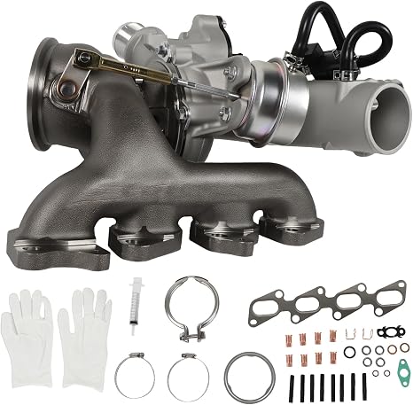 Turbocharger for 2011-2015 Cruze with Complete Installation Kits - Fits 1.4L Cruze Limited 2016, Encore 2013-2021, Sonic 2012-2020, Trax 2013-2021 - A14NET Engines GT1446V - Replaces# 55565353 667-203