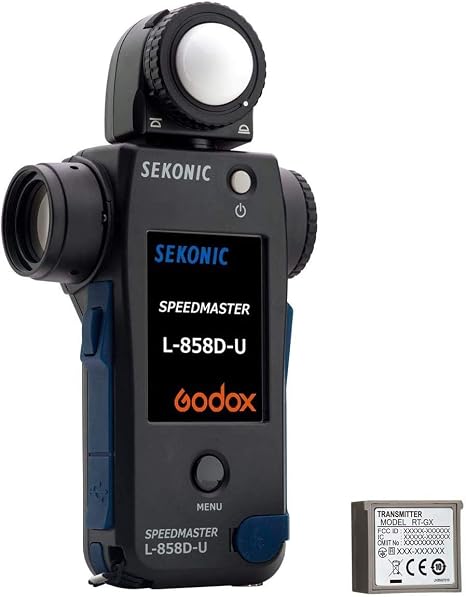 Sekonic L-858D-U Speedmaster Light Meter with RT-GX Transmitter Module, Incident & 1∞ Spot Meter with Flash Duration Analysis & Godox/Flashpoint Wireless Control Bundle