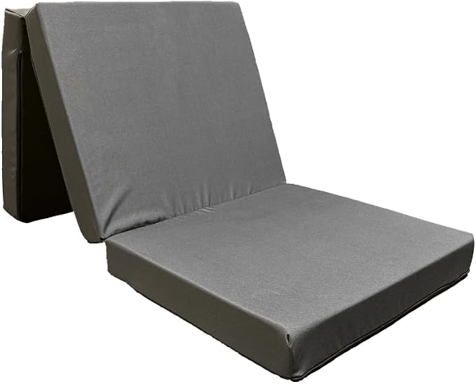 FoamRush Tri-Fold 4-Inch 48" x 72" Bunk RV Mattress Replacement, Gel Memory Foam with Zipper, Foldable, Suitable for Camping, Road Trip, Travel and Home