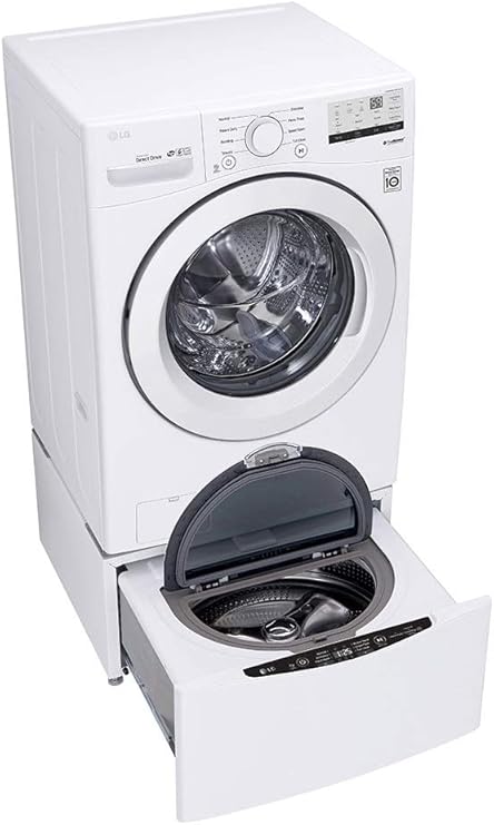 LG WM3400CW 4.5 cu ft Front-Load Washer – High-Efficiency, LoDecibel™ Quiet Operation, 6Motion™ Technology, White