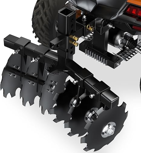 28" Heavy Duty Tow Behind Disc Plow Harrow w/Universal 2" Receiver