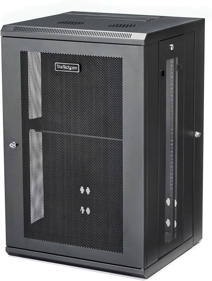StarTech 18U Wall-Mount Cabinet, 19in, 4-Post, 16in Deep (RK1820WALHM)