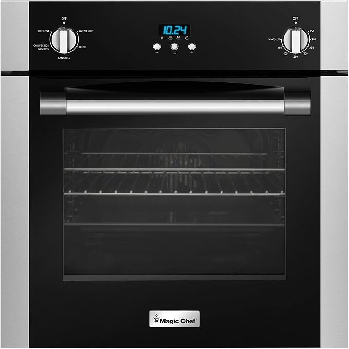 Magic Chef 24-Inch Built-In Electric Wall Oven, Stainless Steel, 2.2 Cu Ft