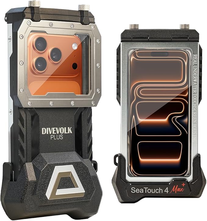 DIVEVOLK Seatouch 4 Max Plus Underwater Touchscreen housing compatiable for iPhone 17Pro/17Pro Max