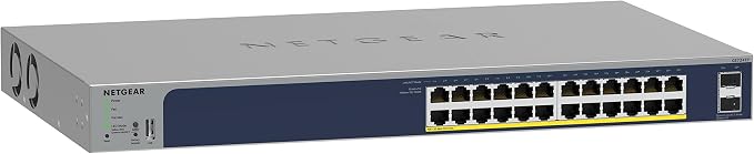 NETGEAR 26-Port PoE Gigabit Ethernet Smart Managed Network Switch (GS724TP)
