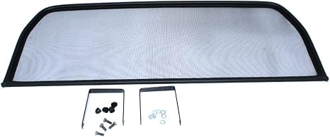 TiefTech Wind Deflector for MG MGB (1962-1981, No Roll Bar) - Foldable - Black | Windstop | Wind Blocker