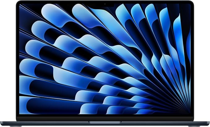 2023 Apple MacBook Air with Apple M2 Chip with 8-Core CPU/10-Core GPU (15-inch, 8GB RAM, 256GB SSD Storage) (QWERTY English) Midnight (Renewed) | 8-Core CPU, 10-Core GPU, QWERTY English, Renewed