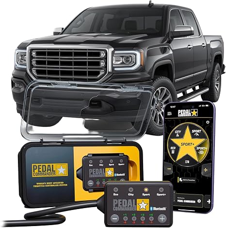 PEDAL COMMANDER for GMC Sierra 2007-2018 1500/2500HD/3500HD Throttle Response Controller - Plug-and-Play, 4 Driving Modes & App Control, Throttle Controller Upgrade, Sierra Accessories