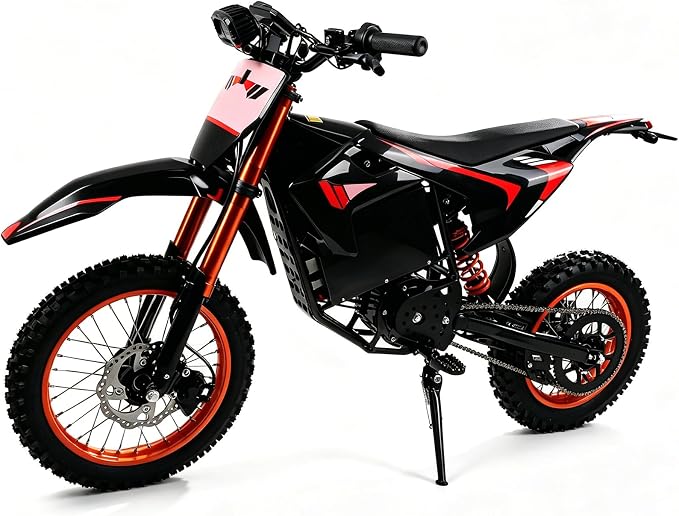 Electric Dirt Bike for Adults, 60V 28.8Ah, 4500W Peak Motor Full Suspension
