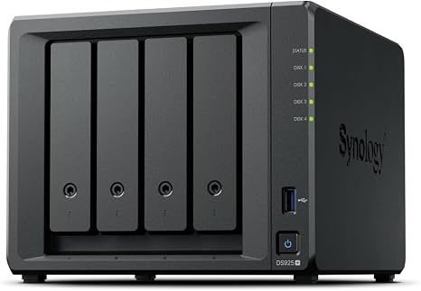 SYNOLOGY DS925+ 4-Bay DiskStation (up to 9-Bay), AMD Ryzen V1500B, 4GB RAM
