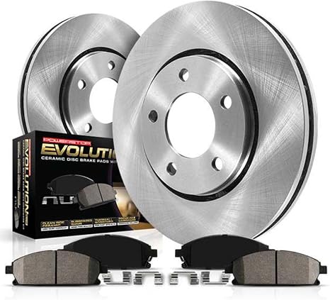 PowerStop Front Brake Kit for Chrysler 200 2011-14 |Sebring 2007-10 |Dodge Avenger 2008-14 |Caliber 2007-12 |Jeep Compass 2007-17 - Z17 Ceramic Brake Pads & Disc Rotors Replacement, KOE3032