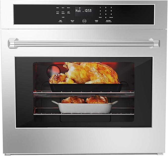LinTimes 30" Stainless Steel Touch Control Built-in Microwave Drawer Oven