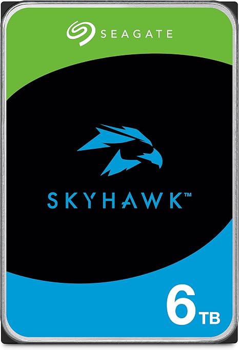 Seagate SkyHawk 6TB Surveillance Internal Hard Drive HDD – 3.5 Inch SATA 6GB/s 256MB Cache for DVR NVR Security Camera System with Drive Health Management – Frustration Free Packaging (ST6000VX001)
