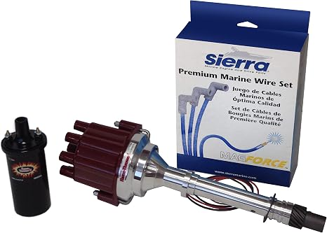 Sierra International 18-5480 Complete Ignition Conversion Kit for GM SB & BB Engines with Standard Deck Height, white