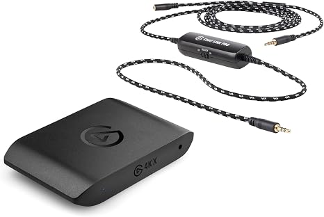 Elgato 4K X External Capture Card & Chat Link Pro – USB Type-C, for PS5, PS4, Nintendo Switch, Capture Voice Chat, Gameplay Sound, Extra Long Cable