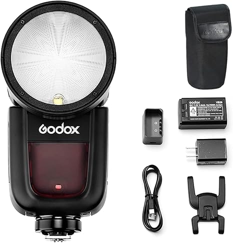 Godox V1-S Flash for Sony, V1S 76Ws 2.4G Wireless TTL Flash Speedlite | 1/8000 HSS, 1.5s Recycle, 480 Full Power Flashes, Rechargeable Battery, GODOX V1 S V1S Round Head Camera Flash Speedlight