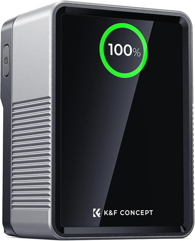 K&F CONCEPT V Mount Battery 99Wh PD100W Fast Charge, 6700mAh V Lock Battery