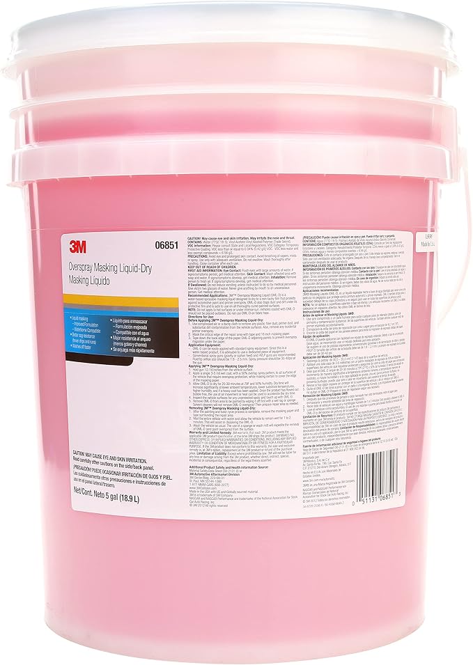 3M Overspray Masking Liquid Dry, 06851, 5 Gallon