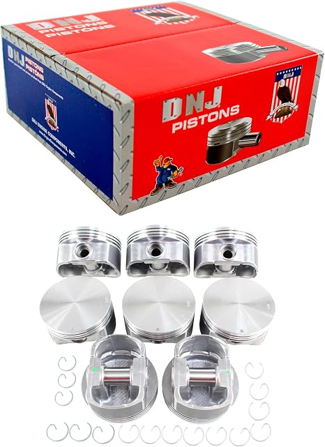 DNJ P3163 Piston Set Standard for 2002-2004 Cadillac, Chevrolet Escalade, Escalade ESV, Escalade EXT 6.0L V8 16V OHV 5967cc