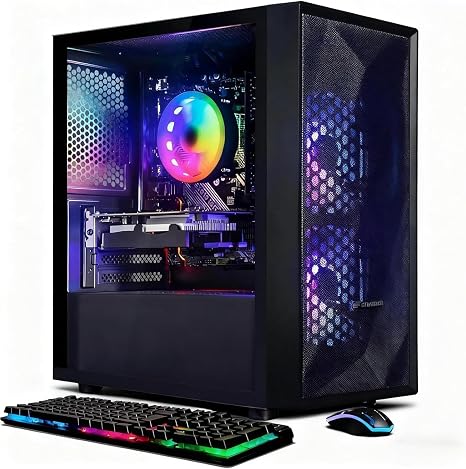 STGAubron Gaming PC Desktop,Core I5,GTX 750Ti 4G,16G RAM,512G SSD | Gaming Computer Tower for Streaming,Video Editing,Home,School,I5 up to 3.6GHz,ARGB Fan,WiFi 6,BT 5.2,4K HDMI,DVI,Win11 Home