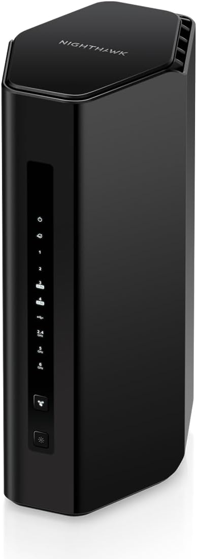 NETGEAR RS300-100NAR Nighthawk RS300 Tri-Band WiFi 7 Router, Wireless Speed Up to 9.3 Gbps, Covers Up to 2500 Sq. Ft., Black - Certified Refurbished