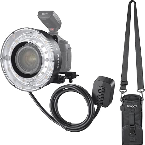 Godox Ad200 Pro II Accessories, Godox R200 Ring Flash Head for AD200, AD200Pro and AD200ProII Pocket Flash System, 200Ws 5800K Ring Light with 10W Modeling Lamp, Lightweight 640g Weight for Portrait