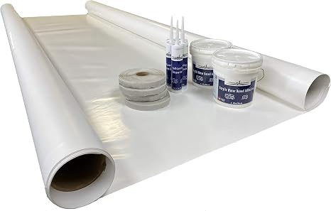 Extreme PVC RV Rubber Roof Kit | 9.5 ft Wide X 40 ft Long | RV Rubber Roof Membrane Kit | RV Camper Trailer Rubber Roof Repair | Motor Home Roof