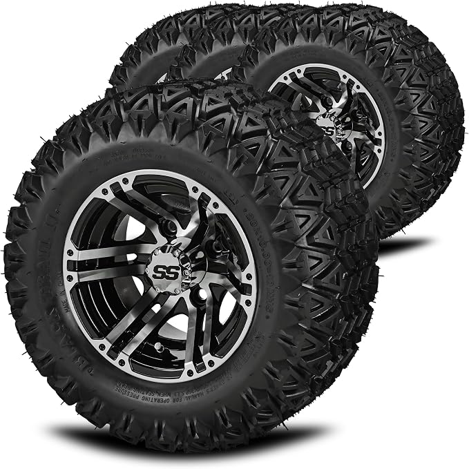 RM Cart 10" Yukon Black/Machined on 20x10-10 Black Trail II Tires