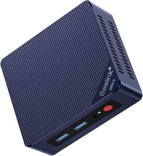 Beelink Mini PC, Mini S12 Intel N95 3.4GHz, 8GB DDR4 RAM 480GB SSD | Mini Computer, Desktop PC Dual HDMI 4K UHD/Gigabit Ethernet/Dual WiFi5/BT4.2/HTPC/W11 Home