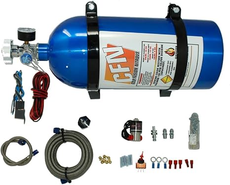 Universal Dry Nitrous Kit | Cold Fusion Nitrous | For Makes/Models 1997 and Newer with 1 Throttle Body | Adjustable up to 125HP | Complete Kit