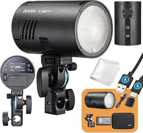 Godox AD100Pro II 100Ws TTL Pocket Flash, 2.4G Wireless X System