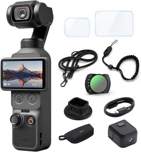 DJI Osmo Pocket 4 Traveler Bundle, 4K Video Camera