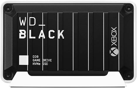 WD_BLACK 500GB D30 Game Drive SSD for Xbox - Portable External Solid State Drive, Compatible with Xbox and PC, Up to 900MB/s - WDBAMF5000ABW-WESN
