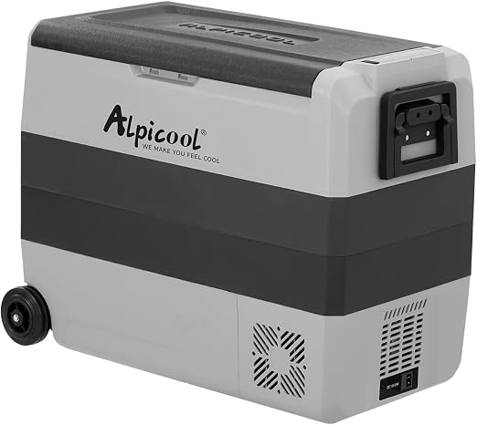 Alpicool T60 Dual Temperature Control 12 Volt Refrigerator 63 Quart Portable Car Fridge Freezer (-4°F~68°F) for Truck, RV, Boat, Camping and Travel