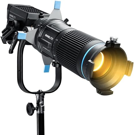 Nanlite PJ-FMM-18-36 FM Mount Projection Attachment 18°-36° Optical Snoot Photography Kit Lens Modifier for FM-Mount Series Light with 4 Gobos | 4 Gobos, Series Light, Photography Kit Lens Modifier