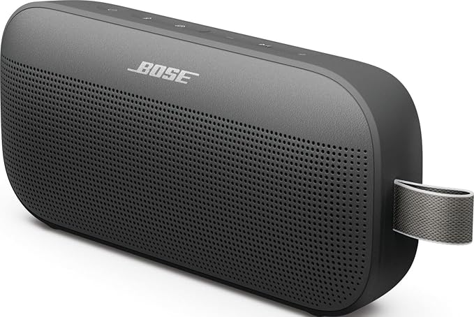 Bose SoundLink Flex Bluetooth Speaker (2nd Gen) - Portable Outdoor Speaker with Hi-Fi Audio, Waterproof and Dustproof, USB-C, Up to 12 Hours Battery Life, Black