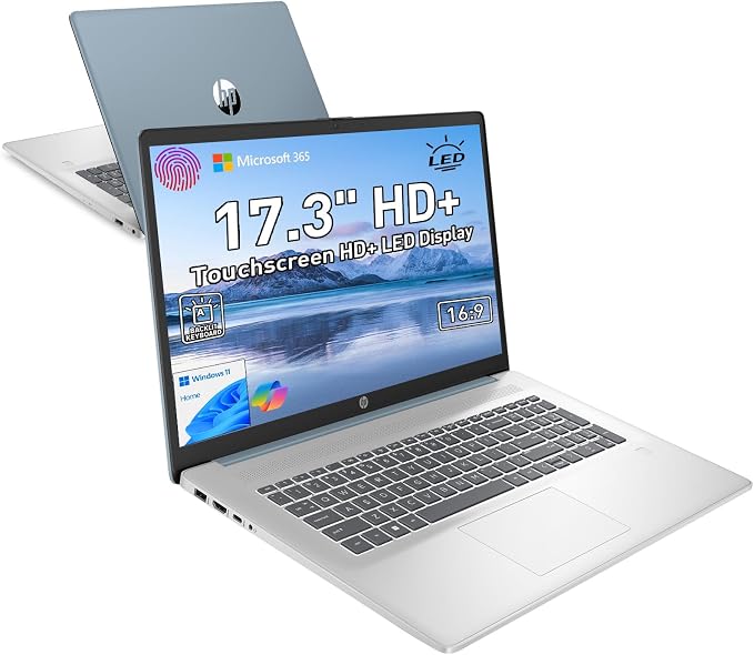 HP 17.3” Touchscreen Laptop w/Microsoft 365, 8GB RAM, 128GB UFS
