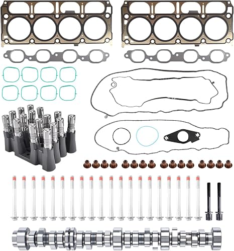 NON AFM DOD Disable Camshaft Lifter Kit 5.3 Head Gasket Set for 2014-2021 GM Chevrolet Gen V L83 5.3L Engine 12499225 HS26744PT