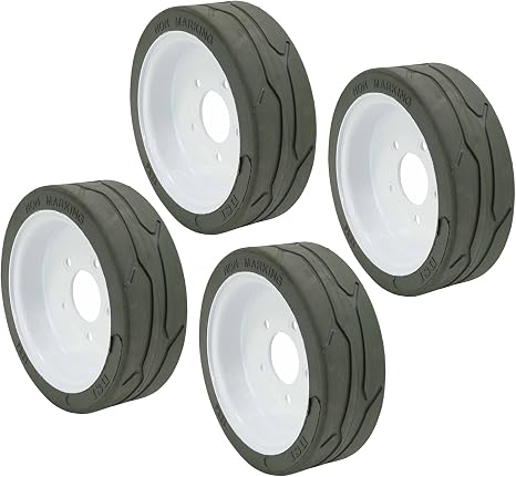 Mytee Products (4 Pack) SkyJack 158436 Scissor Lift Tires 12 x 4, Plain- Model # SJIII3219, SJIII3015, SJIII3215, SJIII3019 | Non-Marking Wheel Assembly