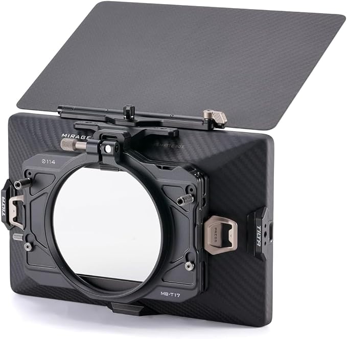 Tilta Mirage Pro Matte Box - 114mm Single Backing Kit | Carbon Fiber | Starter Kit | Clamp On to Cine Lenses | Expandable Design | Lightweight Construction