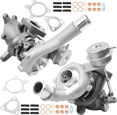 Left & Right Twin Turbocharger Kit Fits for 2013-2019 Ford Explorer/Police Interceptor 3.5L for 2010-2019 Flex 3.5L for 2010-2019 Taurus SHO Sedan for 2010-2016 Lincoln MKS for 2010-2019 MKT 3.5L