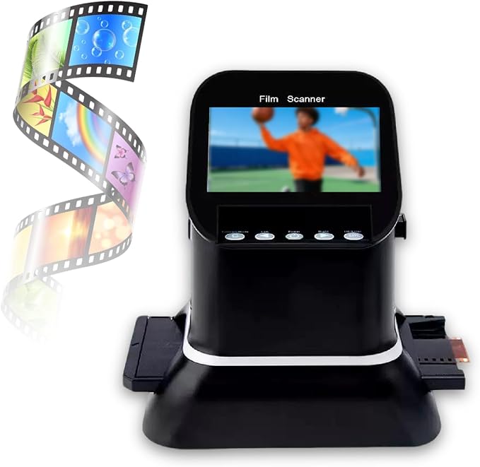 High-Resolution 22MP Film & Slide Scanner - Converts 35mm, 120, 126, 127, 135 Negatives to JPEG Images, USB Powered, Perfect for Photo Preservation & Digital Archiving